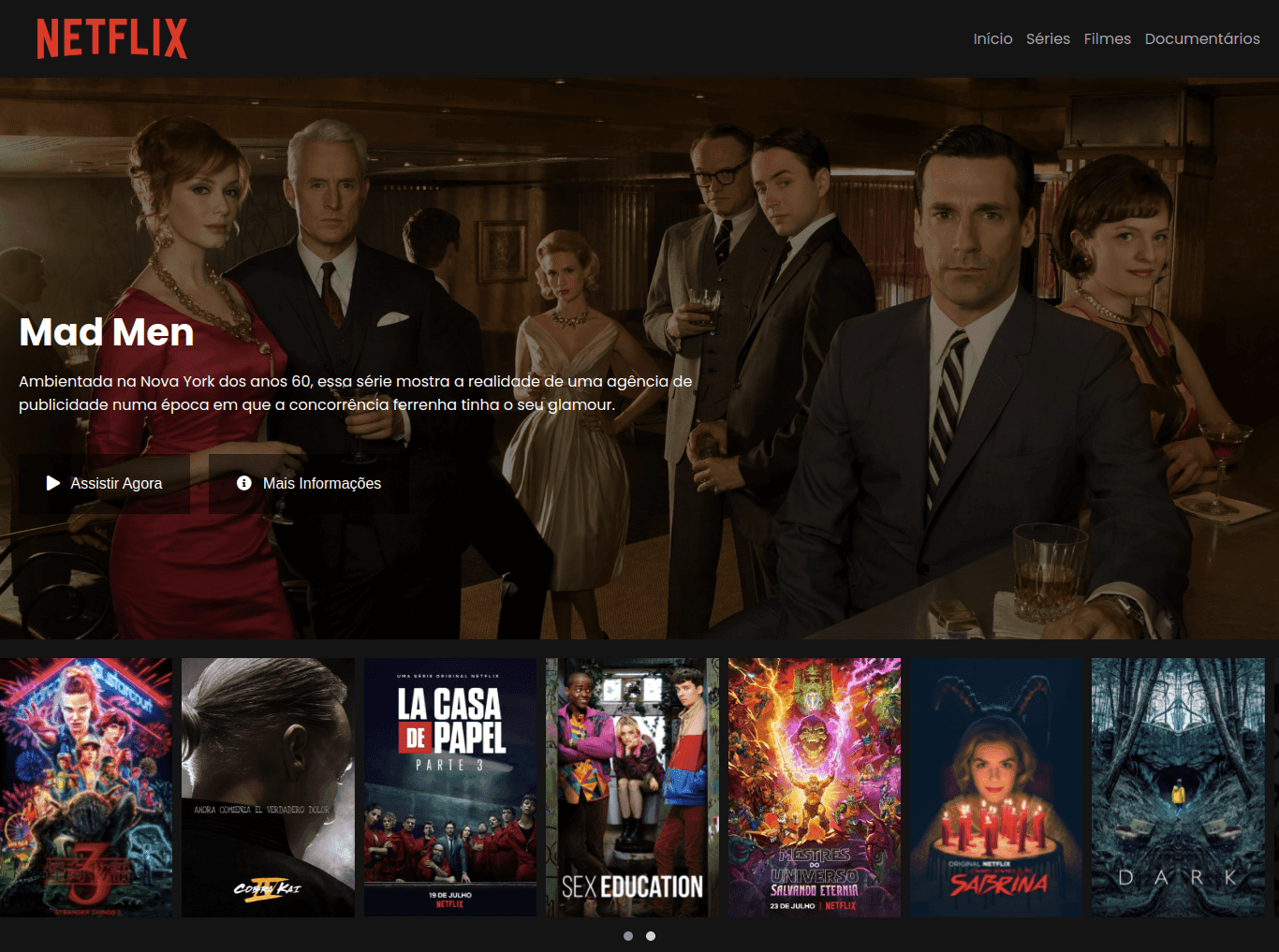 netfilx landing-page imagem de capa